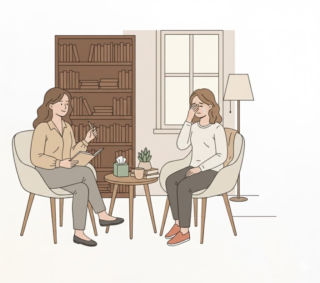 E ok să plângem în ședința de psihoterapie?